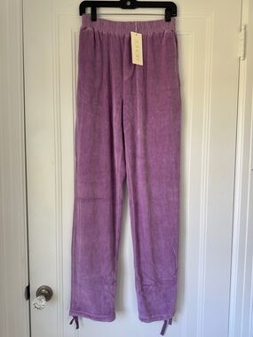 NWT Suzie Kondi XS Dusty Lavender Unisex Track Pants Purple